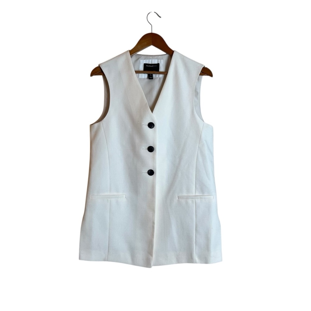 River island somewhere to go off white vest